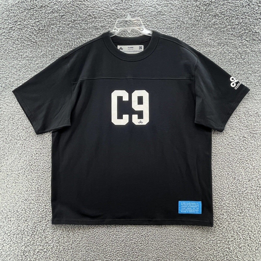 CLOUD 9 Pac Sun Jersey Black C9 Football Short Sleeve T Shirt